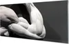 Glasbilder 120x60 Wandkunst Muscle schwarz und weiß Produktbild-Vorschau 1