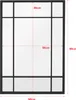 A diagram showing the dimensions of a black framed mirror. Náhled obrázku produktu