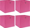 vidaXL Scatole portaoggetti 4 pz. Tessuto rosa 32x32x32 cm Anteprima dell’immagine prodotto 5