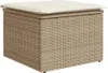 vidaXL Gartenhocker mit Kissen Beige 55x55x37 cm Poly Produktbild-Vorschau 1