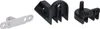 Three different mounting accessories are shown against a white background. Voir les images du produit