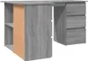vidaXL Rohový psací stůl Grey Sonoma 145x100x76 cm výrobek Náhled obrázku produktu 5