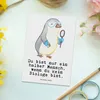 Mr. & Mrs. Panda Postkarte Biologe Herz - Weiß - Geschenk, Produktbild-Vorschau 2