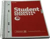 A red and white spiral-bound notebook with grid lines and text on the cover. Podgląd zdjęcia produktu