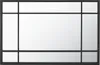 A rectangular mirror with a black frame divided into sections. Náhled obrázku produktu