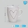 Schöne Kaffeetassen 6er Set einfarbig mit Herzen Produktbild-Vorschau 2