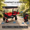 SAMAX Faltbarer Bollerwagen Offroad mit Dach - Schwarz / Produktbild-Vorschau 2