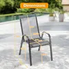 4er Set Gartenstühle Stapelstuhl Camping Stapelbar Produktbild-Vorschau 7
