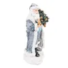 Clayre & Eef Figura Babbo Natale 21 cm Grigio Blu Plastica Anteprima dell’immagine prodotto 4