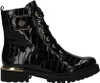 A black patent leather boot with gold accents. Produktbild-Vorschau