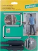 The image shows the packaging of a door installation set, with product components and illustrative graphics. Produktbild-Vorschau