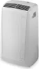 A white portable air conditioner is shown from a slight angle against a white background. Produktbild-Vorschau