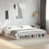 vidaXL Postel White 200x200 cm Dřevěný materiál Náhled obrázku produktu 2