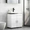 vidaXL Set di mobili da bagno TULUM bianco lucido 60 x 34 x Anteprima dell’immagine prodotto 2