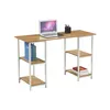 A studio shot of a desk with shelves and a laptop. Produktbild-Vorschau