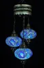 Lampada a sospensione turca con 3 sfere di vetro blu – Anteprima dell’immagine prodotto 6