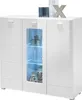 Highboard >Ella< in Weiß - 120x112x42cm (BxHxT) Voir les images du produit 2