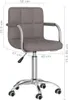 vidaXL Kancelárska stolička Swivel Taupe Fabric Náhľad obrázku produktu 8