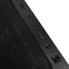 Close-up view of the side panel of a computer tower case, showing USB ports and other connectors. Podgląd zdjęcia produktu