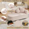 MODFU Chaiselongue Freizeitsofa Einzelsitz mit Lendenkissen Produktbild-Vorschau 4