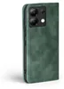 A green flip case for a smartphone is shown against a white background. Produktbild-Vorschau