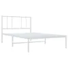 vidaXL Struttura letto con testiera in metallo bianco Anteprima dell’immagine prodotto 3