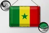 Blechschild Flagge Senegal 30x20cm Retro Flag of Senegal Produktbild-Vorschau 2