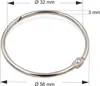 Klapp- Heftring / Schlüsselring aufklappbar | Ø 50 mm | Produktbild-Vorschau 2
