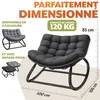 Fauteuil à bascule d'extérieur ELONEO XXL – fauteuil lounge Voir les images du produit 7