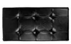A black tufted ottoman or pouf is shown from a top-down perspective against a white background. Podgląd zdjęcia produktu