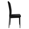 A side view of a black dining chair. Náhled obrázku produktu
