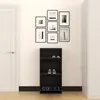 Furni24 Metall Schuhschrank Schwarz schmal – Schuhkipper Produktbild-Vorschau 6