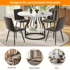 A dining table set with chairs, shown in a room, with smaller inset images showing different room settings. Produktbild-Vorschau