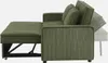 A side view of a green sofa bed with the bed extended. Anteprima dell’immagine prodotto