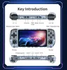 Diagram showing the key introduction and ports of a handheld game console. Produktbild-Vorschau