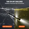 A close-up of an endoscope camera probe partially submerged in water and oil, with text overlays highlighting its features. Náhľad obrázku produktu