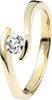 585er Gelbgold Spannring geschwungen mit Diamant 0,25 ct. Produktbild-Vorschau 1