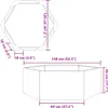 vidaXL Bac à plantes blanc hexagonal 138x120x45 acier Voir les images du produit 6
