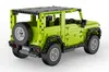 A green toy car model of a Suzuki Jimny is shown from a rear-quarter angle against a white background. Voir les images du produit