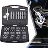 A tool kit for bicycle maintenance and a close-up of a bicycle crankset. Náhled obrázku produktu