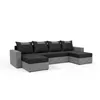 A U-shaped sectional sofa with a chaise lounge, shown from a slightly elevated side angle against a white background. Produktbild-Vorschau