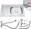 Küchenspüle Einbauspüle Spülbecken Spüle Siphon Edelstahl Produktbild-Vorschau 1