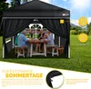 tillvex® 4X parete laterale nera per gazebo 3x3m e 3x6m | Anteprima dell’immagine prodotto 3