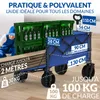 bollerwagen pliable 100kg frein poche latérale hayon Voir les images du produit 2