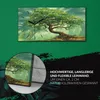 Dekor Leinwand Uhr Wandbilder 60x30 Malerei Fantasie Wald Produktbild-Vorschau 5