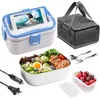 Ohřívatelný box na oběd, 1,8 l, 60 W, přenosný, nerezová Náhled obrázku produktu 1