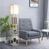 Stojací lampa HOMCOM s 3 policemi, E27 do 40 W, E1-MDF, dub Náhled obrázku produktu 7