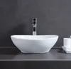 Ovales Ceramik-Auflauffwaschbecken oval weiß für Waschtisch Produktbild-Vorschau 2