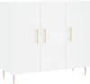 vidaXL Příborník bílý 90x34x80 cm Dřevěná konstrukce Náhled obrázku produktu 1