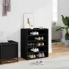 vidaXL Scarpiera nera 60x35x70 cm Materiale a base di legno Anteprima dell’immagine prodotto 7